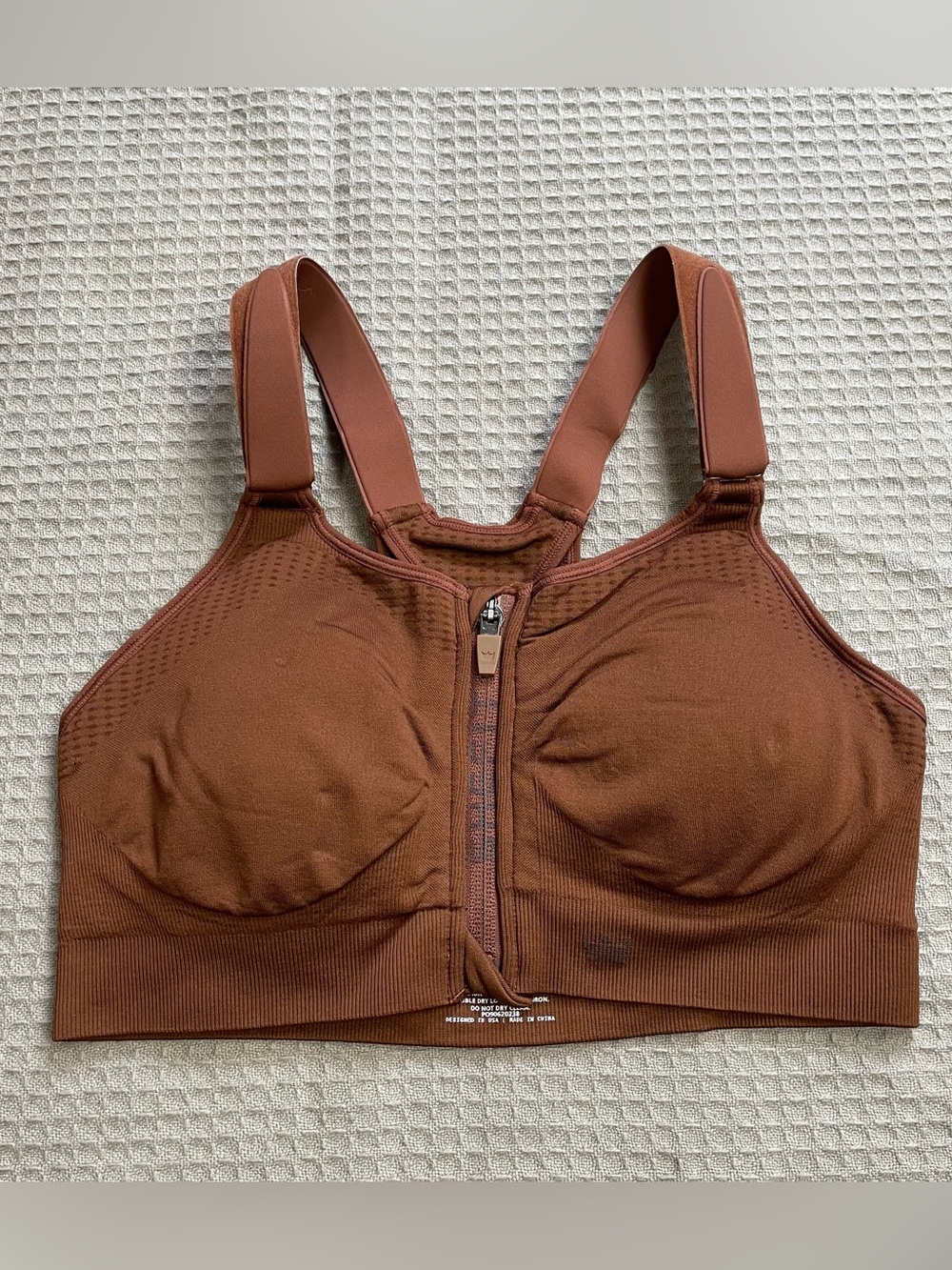 SHEFIT Low Impact Front Close Sports Bra Brown Medium